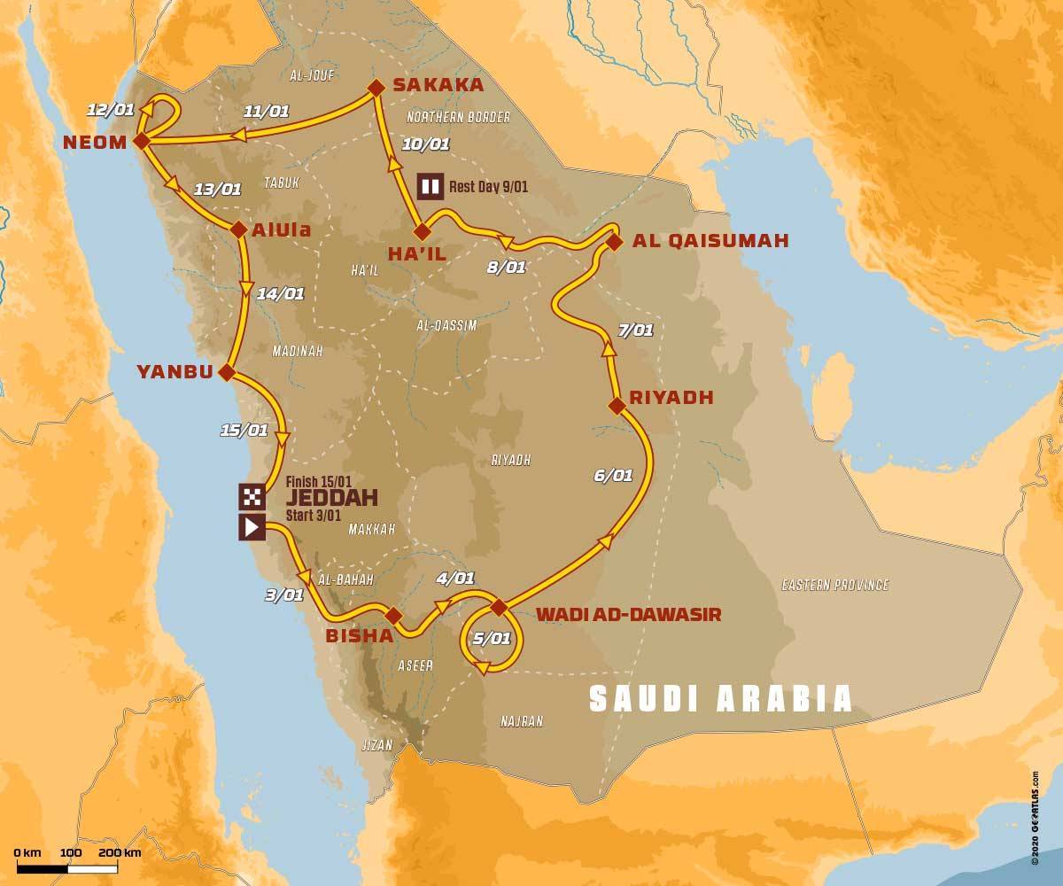 Dakar 2021 nueva ruta