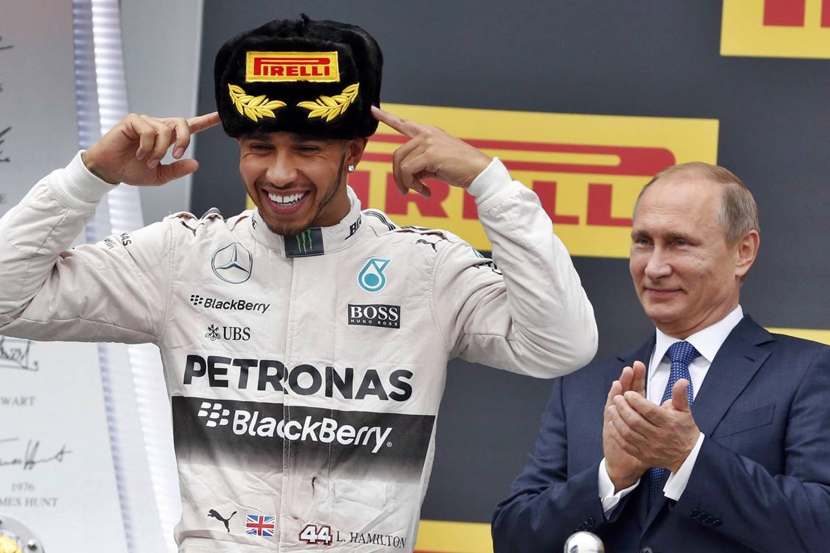 Lewis Hamilton y Vladimir Putin