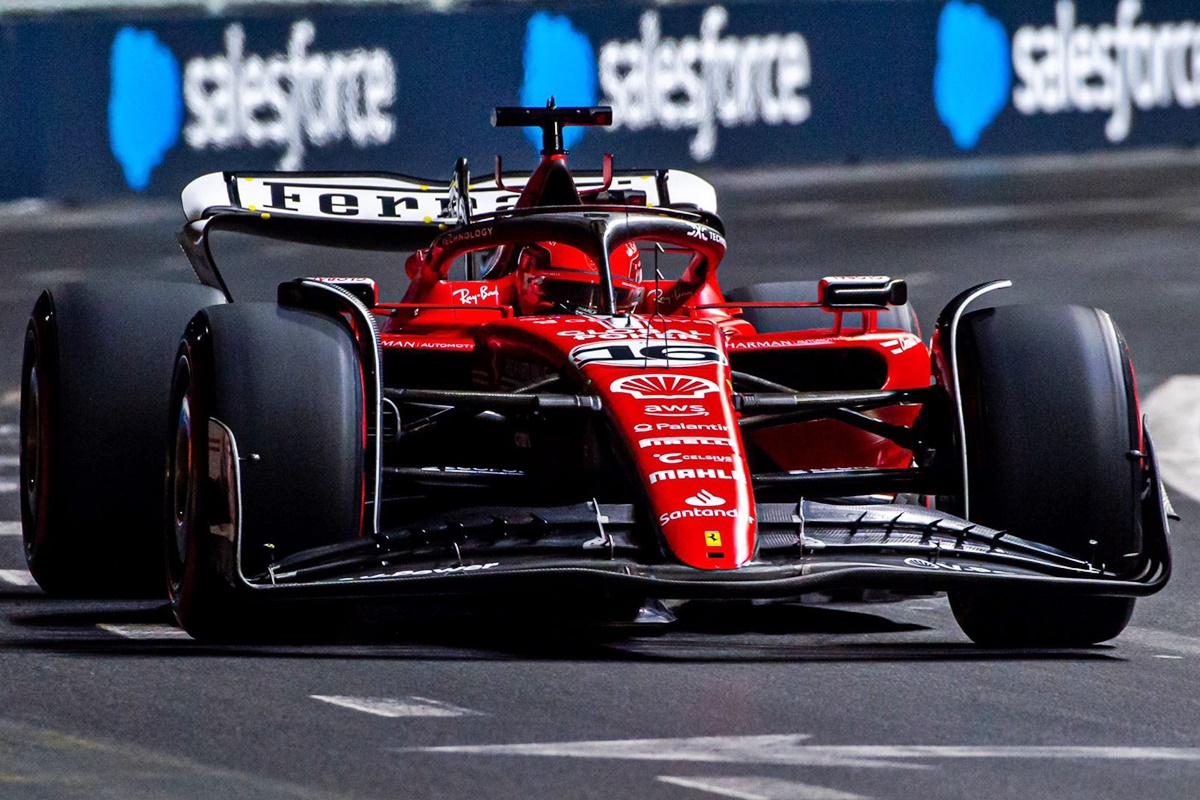 Ferrari dominó en un complicado viernes en Las Vegas
