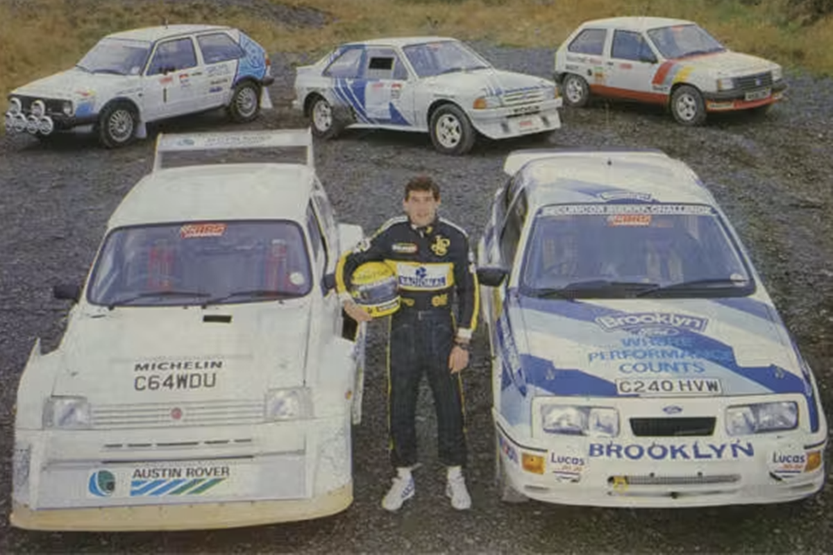 ayrton senna rally cars ford sierra rs cosworth mg metro 6r4 silverstone festival 2024