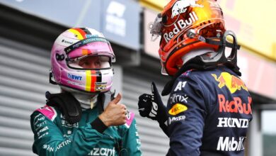 Sebastian Vettel y Max Verstappen