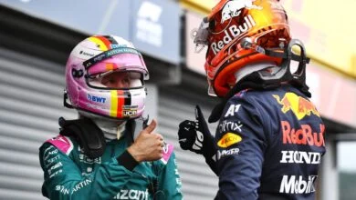 Sebastian Vettel y Max Verstappen