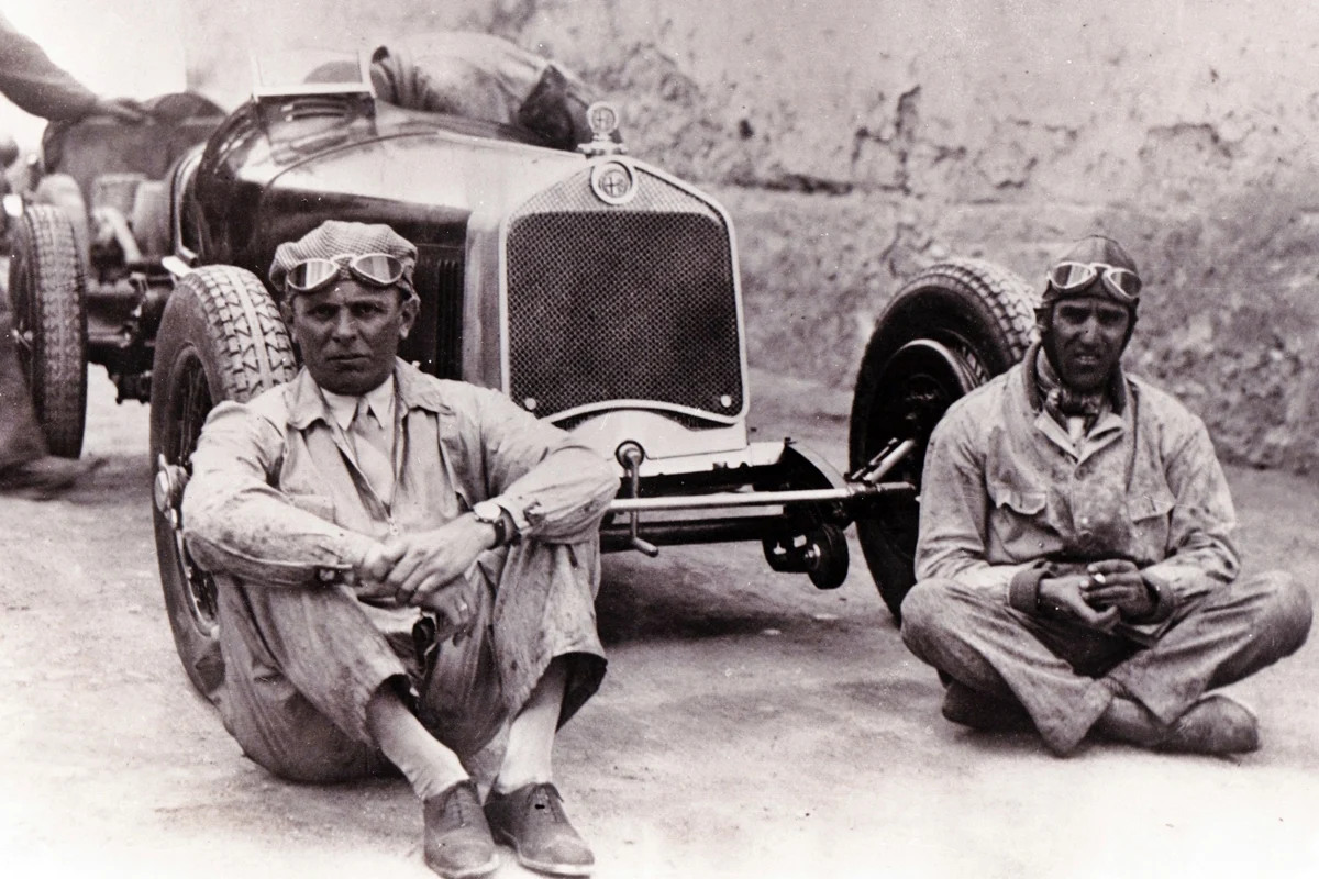 Achille Varzi y Tazio Nuvolari en 1930