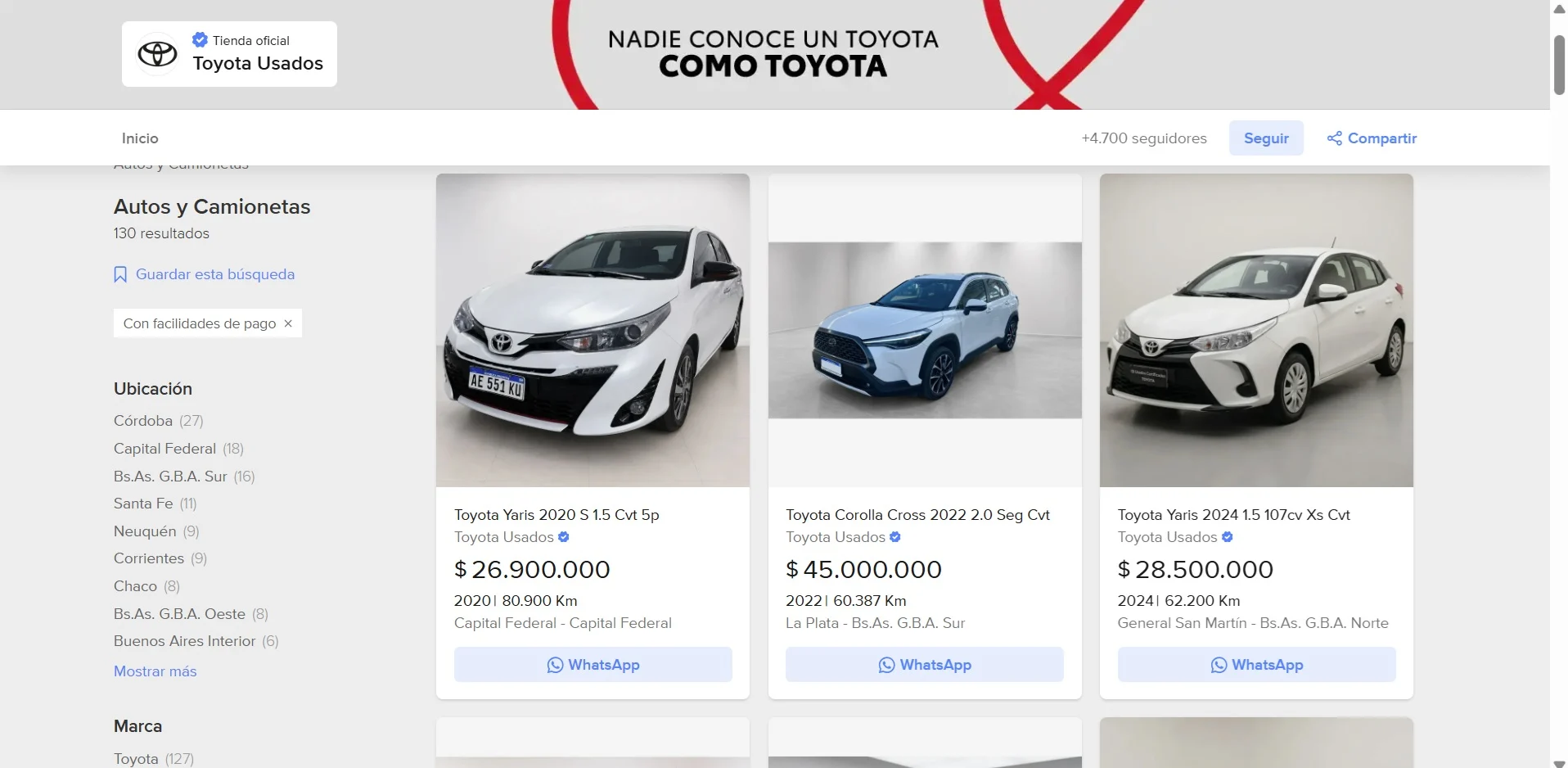 Cómo comprar un Toyota usado certificado en Mercado Libre